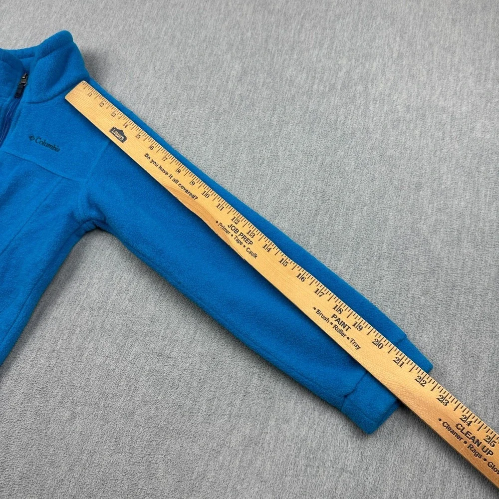 Columbia Jacket Kids Small 8 Blue Fleece Benton Springs Zip Pockets Outdoor Warm
